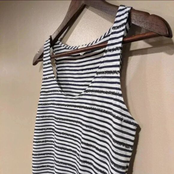 J.Crew Sequin Striped Tank, Size XXS - Picture 4 of 9